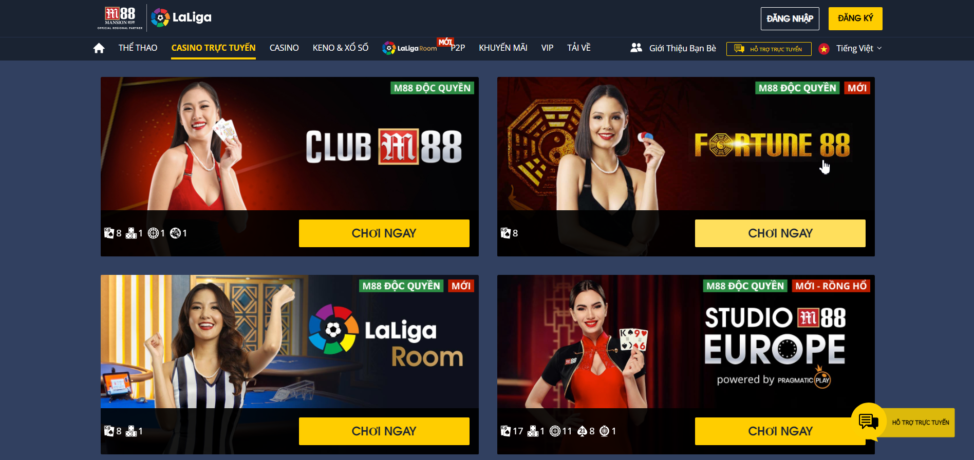 Casino trực tuyến m88