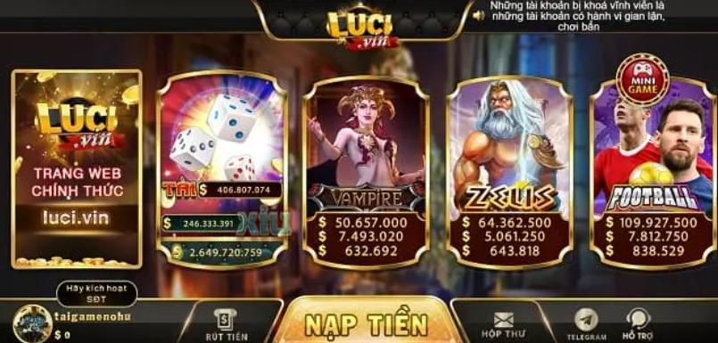 cổng game luci vin