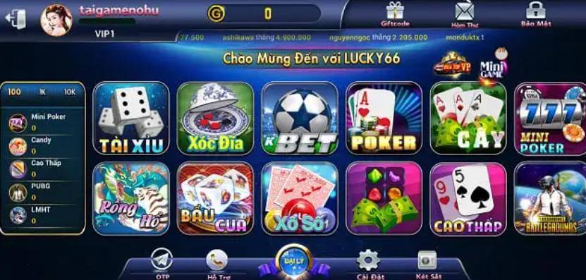 cổng game lucky66